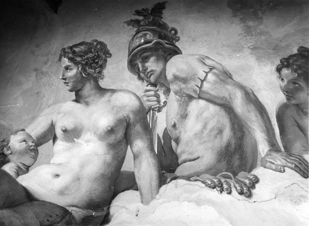  214-Giovanni Lanfranco-Il concilio degli dei, Marte; Venere; Armonia, Roma - Galleria Borghese, Roma